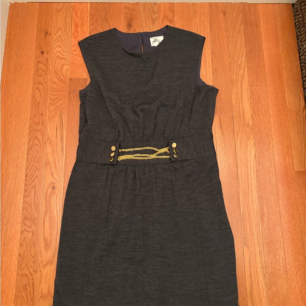 Grey Milly Dress with Gold Accents